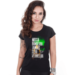 Kit 3 Camisetas Baby look Femininas Militares Brasil Acima de Tudo