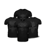 Kit 4 Camisetas Masculinas Militares Dark Line Justiceiro à paisana