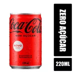 REFRIGERANTE 220ML COCA COLA ZERO LATA UN