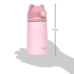 Garrafa Térmica Com Canudo Ursinho 320Ml - Rosa