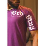 CAMISETA BASICA BED THE POWER ROXO/BRANCO