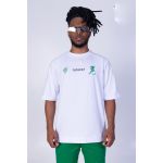 CAMISETA T-SHIRT OVERSIZED PANTER - BRANCO/VERDE