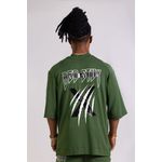 CAMISETA T-SHIRT OVERSIZED MOLETINHO VERDE