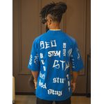 CAMISETA OVERSIZED WRITINGS - AZUL