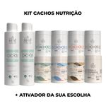 Kit Cachos Nutrição (Murumuru e Karité) + Ativador da sua escolha