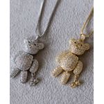 Colar Teddy Mãe e Filho Cravejado Ouro