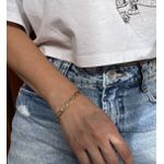 Pulseira Elos Alongado Ouro