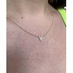 Colar Mini Coração Cravejado Branco Ouro
