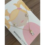 Conjunto Teddy Zircônia Infantil Ouro 