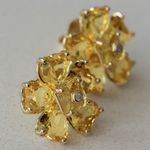 Brinco Flor Amarela Ouro