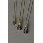 Colar Nossa Senhora Aparecida Cravejado Ouro 