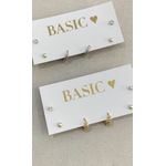 Trio Brinco Minimalista Ouro