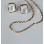 Brinco Retangular Mini Ouro