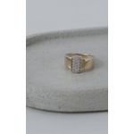 Anel Style Cravejado Ouro 