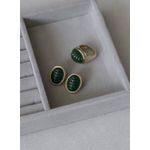 Anel Gomos Verde Ouro