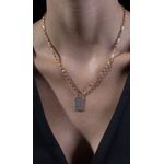 Colar Plaquinha Cravejada Mix de Banhos