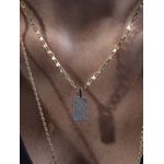 Colar Plaquinha Cravejada Mix de Banhos