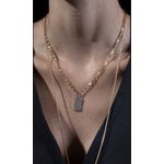 Colar Plaquinha Cravejada Mix de Banhos