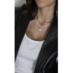 Colar Retângulo Cravejado Ouro