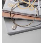 Choker Aro Pérola Ouro