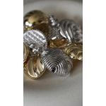 Brinco Botão Texturizado Ródio