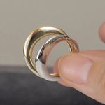 Anel Slim Abaolado Ouro 