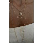 Colar Longo Zircônia Oval Ouro