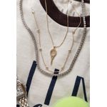 Colar Tennis Cravejado Ouro 