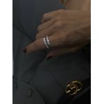 Anel Duplo Moissanite 