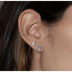 Brinco Oval Moissanite P