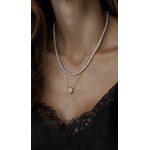 Colar Oval Prata 925 Ouro 