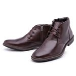 Coturno Masculino em Couro Nobre com Zíper Lateral
