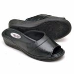 Tamanco Couro Senhora Chinelo Calçado Feminino Anatômico 