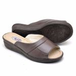 Tamanco Couro Senhora Chinelo Calçado Feminino Anatômico 