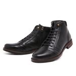 Bota, Coturno Masculino Leve Em Couro Palmilha Gel, Promoção 