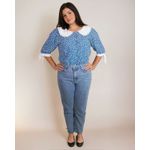 Camisa Ditsy Azul