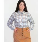 Camisa Flanela Xadrez Lacinho Creme