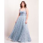 Vestido Drapeado Jane Azul