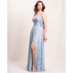 Vestido Drapeado Jane Azul