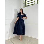 Vestido Linho Marinho