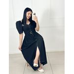vestido Linho Preto