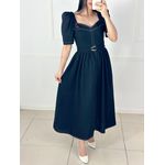vestido Linho Preto