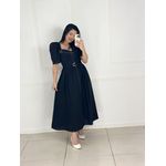 vestido Linho Preto