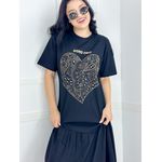 Vestido Camisetão Preto 