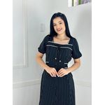 vestido Risca Giz Preto 