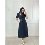 vestido Risca Giz Preto 