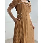 Vestido Risca Giz Caramelo 