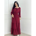 Vestido longo Marsala 
