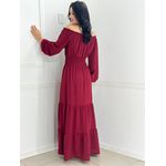 Vestido longo Marsala 
