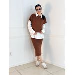 Conjunto Tricô Modal Telha 